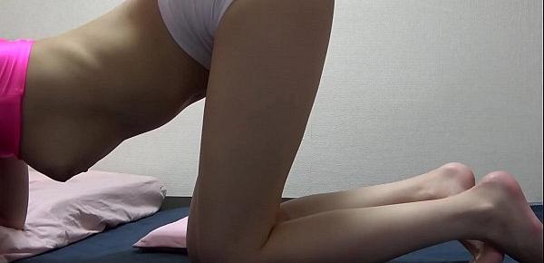  Japanese girl Yuuna opens her legs for the camera while showing her boobs
